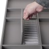 Emuca Quartz organizér zásuvky – eco‑kůže, dřevo, titan detail 3