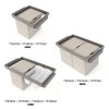 Odnímatelný koš na prádlo Emuca Quartz detail 4