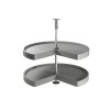 Otočné police Shelvo 3/4, 900 mm –šedý plast a hliník detail