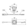 Vestavný spínač s Miniled konektory, bílý / černý (12 V / 24 V DC) detail 8