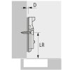 Závěs HETTICH 9289590 Veosys naložený nerez vrut TH52x5,5 SiSy detail 1