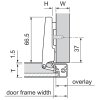 Zaves BLUM CLIP TOP 120° nalozeny ALU ramecky 72T550A detail 4