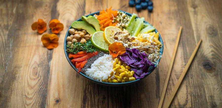 Slim Pasta Veggie Poke Bowl