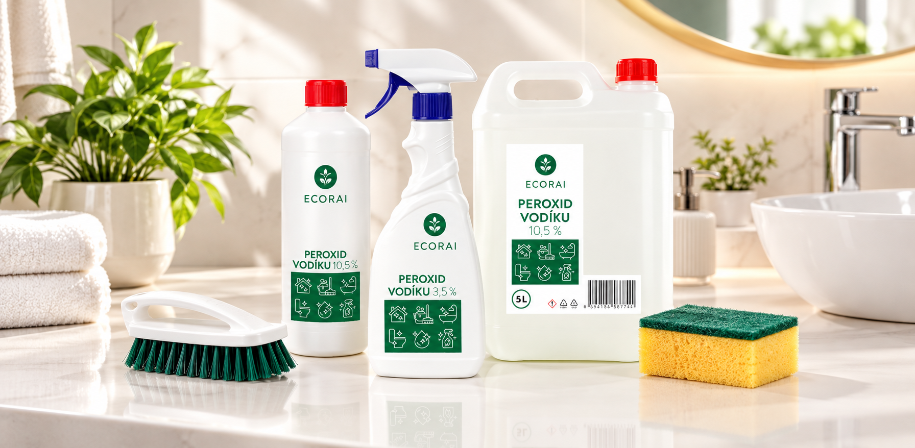 Peroxid vodíku: Ekologický zázrak na skvrny, mastnotu a dezinfekci v domácnosti