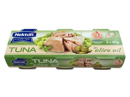 4018 tunak v olivovem oleji kusy NEKTON EO 3x80g a