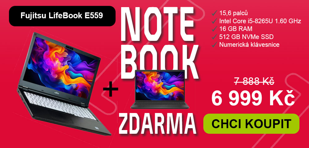Fujitsu Lifebook E559 - notebook zdarma