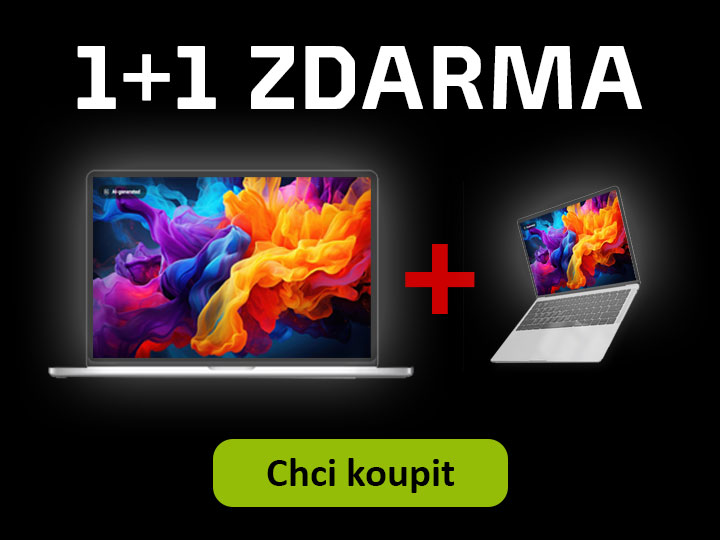 1+1 zdarma - notebook zdarma
