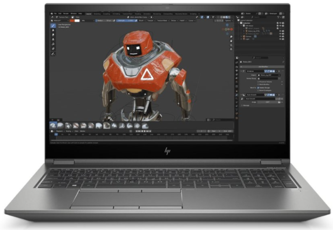 HP ZBook Fury 15 G7 displej a pracovní použití