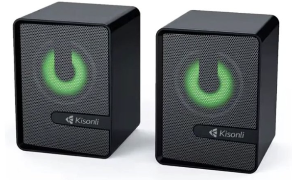 Kisonli L-4040 reproduktory AUX 2x3W – černé