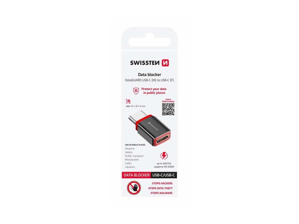 _SWISSTEN DataGUARD USB-C na USB-C adaptér s blokací dat – černá.jpg