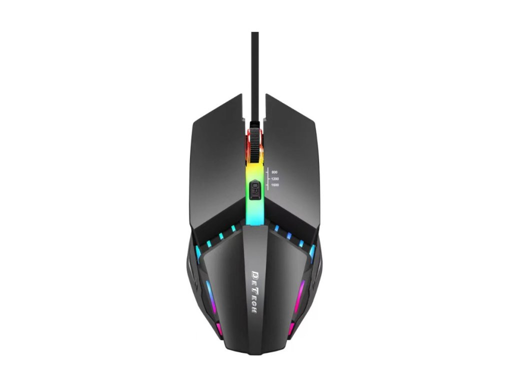 DeTech D5 – drátová optická myš 1000 DPI pro studenty