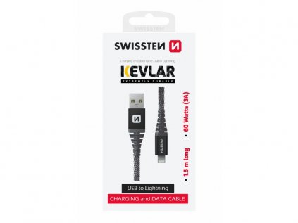 _Datový Kabel Swissten Kevlar USB - Lightning 1,5 M Antracit.jpg