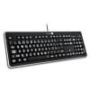 Connect IT LED bíle podsvícená klávesnice s velkým fontem, USB, CZ - černá