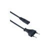 Napájecí kabel k notebooku dvoužilový 1,5 m – černá