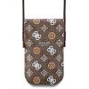 Guess PU 4G Peony Multicolor Taška na Telefon Brown