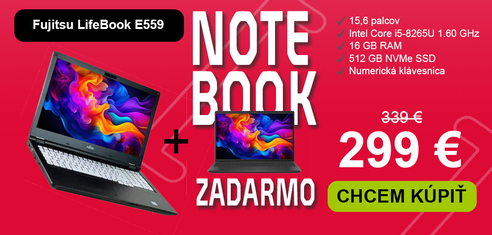 Fujitsku Lifebook - notebook zadarmo