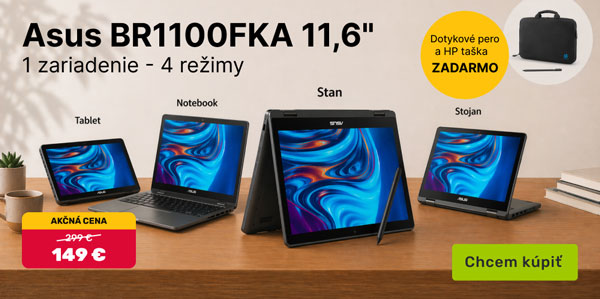 Notebook Asus s perom a taškou