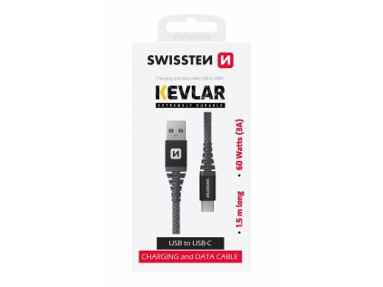 _Datový Kabel Swissten Kevlar USB - USB-C 1,5 M Antracit.jpg