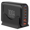 Stolná nabíjačka OBAL:ME Terminal GaN 4C2A, 100W – čierna