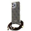 Guess IML 4G Printed Crossbody Popruh Zadný Kryt pre iPhone 15 Pro Brown
