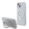 Guess IML Ring Stand Glitter MagSafe Zadný Kryt pre iPhone 15 Transparent