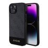 Guess PU 4G Stripe MagSafe Zadný Kryt pre iPhone 15 Black