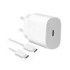 Samsung Ceestovná Nabíjačka 25W + Dátový kábel USB-C/USB-C (Bulk) - biela