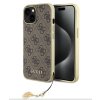 Guess 4G Charm Zadný Kryt pre iPhone 15 Brown