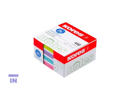 Samolepící bloček kostka - 75x75 mm, 450 listů, pastel, mix barev