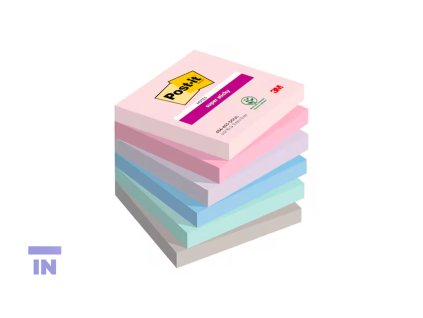 Samolepící bloček Sticky, 76 x 76 mm, SOULFUL 6 ks