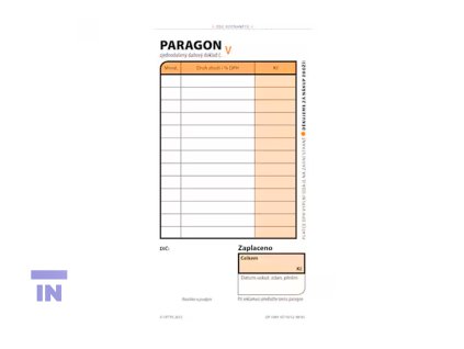 Paragon obchodní, 7,5 × 15 cm, 2 × 50 listů, číslovaný, samopropisovací, OPTYS 1089