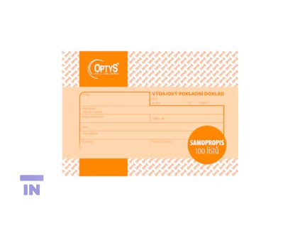 Výdajový pokladní doklad, A6, přímopropisující