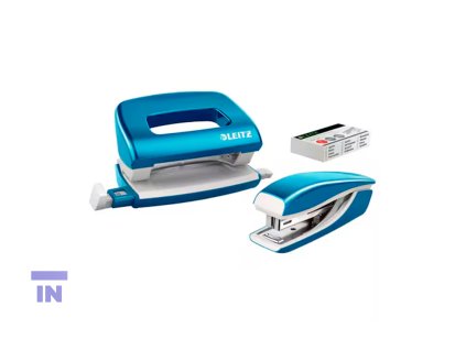 Sada sešívačky s děrovačkou, kov, LEITZ