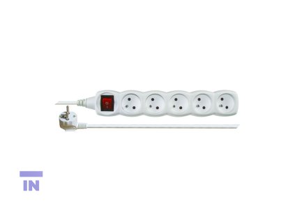 EMOS Přívod prodlužovací 3m 5zásuvka 250V/10A s vypínačem IP20 bílá