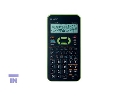 Vědecká kalkulačka, 2-řádkový 11-místný disp., zelená
