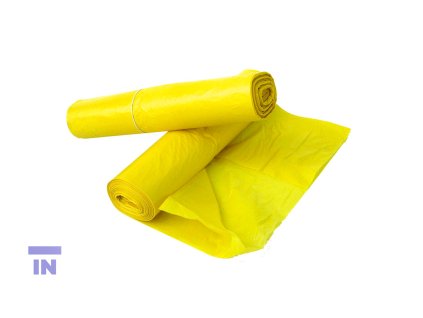 Pytel 120litrů, 20mi, žlutý, HDPE, 25ks