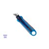 Odlamovací nůž Lyreco, 18 mm, modrý, s bezpečností pojistkou
