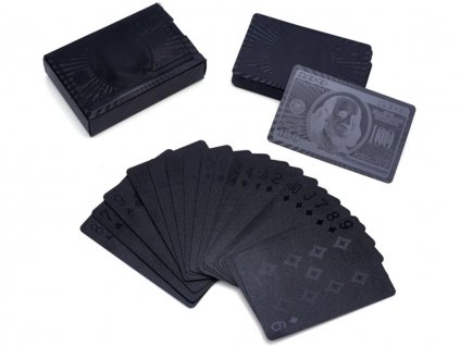 Luxusné čierne hracie karty 54 ks