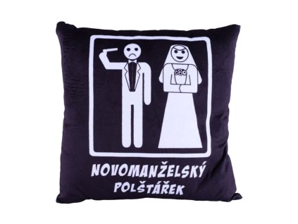 Vankúšik - novomanželský čierny