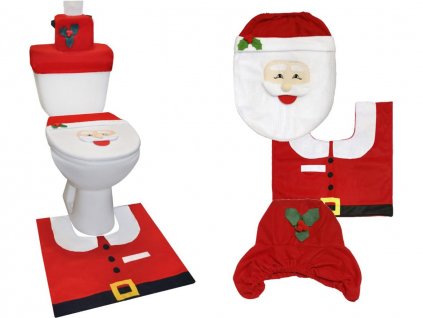 Vianočný poťah na toaletu Santa Claus