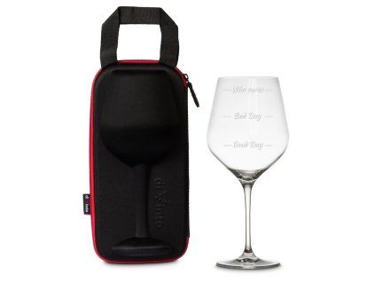 Slavnostní obří sklenice na víno - Who cares? (Barva Krystal, objem 860 ml)