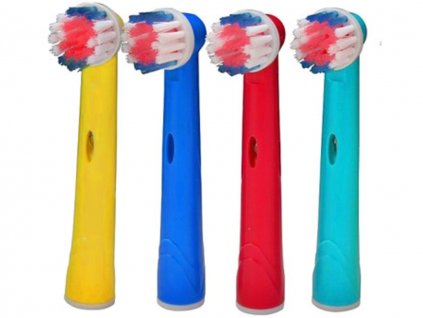 Univerzálne náhradné zubné kefky na ORAL-B Flexisoft 4 ks - farebné