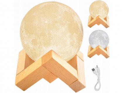 3D Lampička mesiac Moon Light 8cm