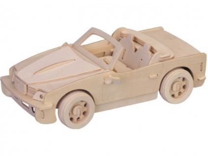 3D drevené puzzle auto