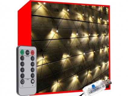 16069 usb svetelny zaves 160led tepla bila 1