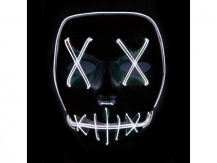 Maska se světelným efektem - The Purge (Barva Bílá)