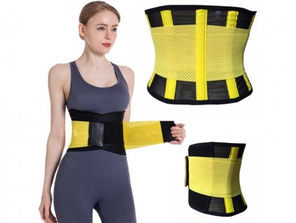 Neoprenový zeštíhlující pás - žlutý (Velikost M)