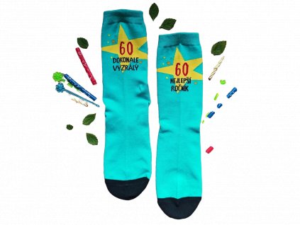 Veselé ponožky - 60 nejlepší ročník (Velikost 39-42)