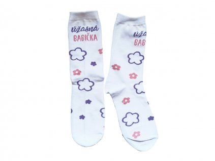 Veselé ponožky - Úžasná babička (Velikost 39-42)