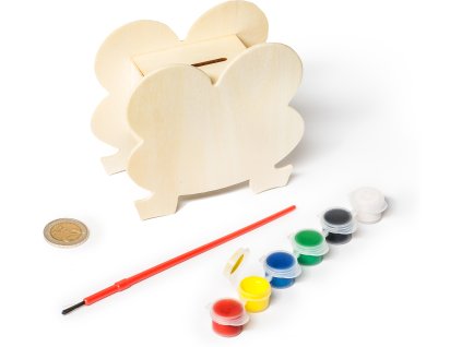 Dřevěná pokladnička k vymalování (Zvířátka Žába)